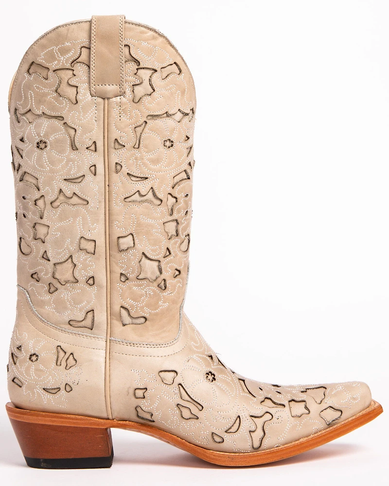 Shyanne Women's Laser Cut Western Boots - Snip Toe
