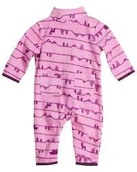 Carhartt Infant Girls' Printed Zip-Front Long Sleeve Onesie