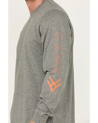 Hawx Men's Logo Long Sleeve Knit Work T-Shirt - Tall