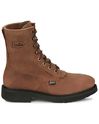 Justin Men's 8" Livestock Lace-Up Work Boots - Steel Toe
