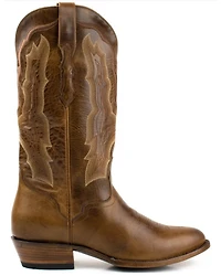 El Dorado Men's Embroidered Design Western Boots - Round Toe