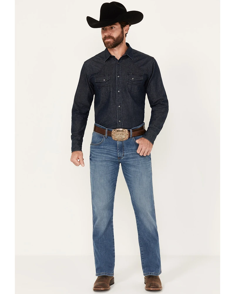 Wrangler Retro Men's Big Sky Medium Wash Slim Bootcut Stretch Jeans