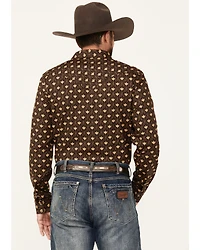 Cody James Men's Reign Striped Print Long Sleeve Snap Western Shirt - Tall