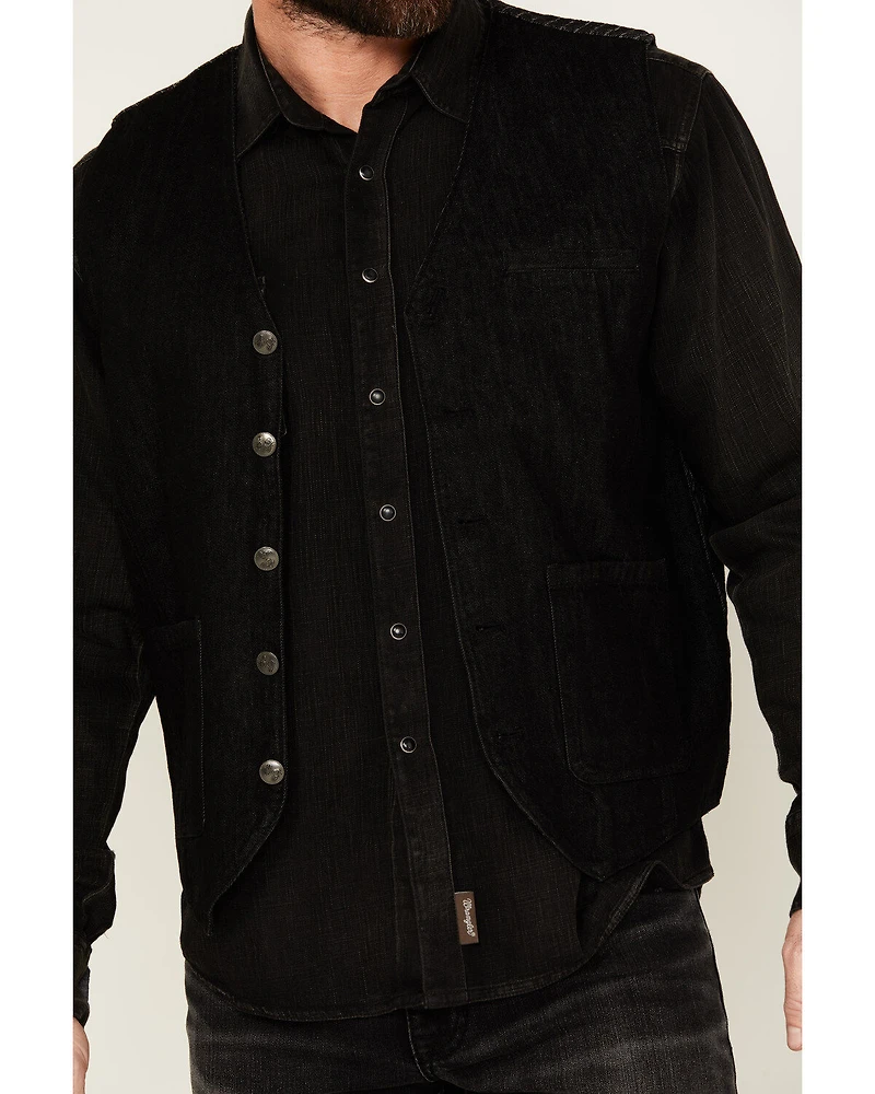 Moonshine Spirit Men's Innovator Pinstripe Denim Vest