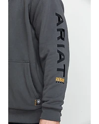 Ariat Men's Gray Rebar All-Weather Full Zip Work Hooded Sweatshirt - Big & Tall