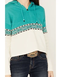 RANK 45® Women's Half Zip Hooded Pullover