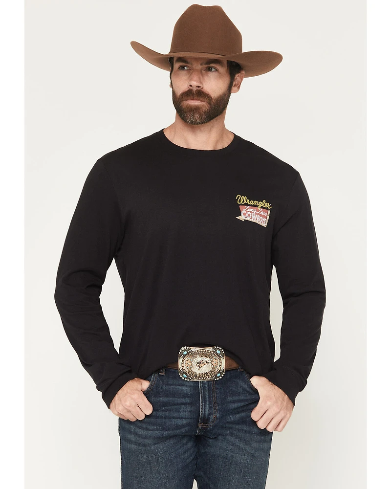 Wrangler Men's Long Live Cowboys Sleeve Graphic T-Shirt