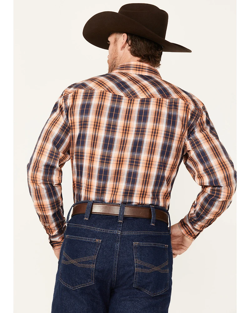 Cowboy Hardware Men's Hermosillo Plaid Print Long Sleeve Snap Western Shirt