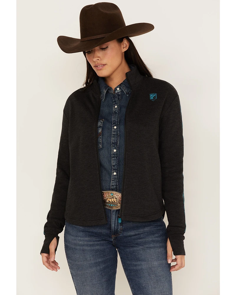 RANK 45® Women's Logo Fleece Performance Zip-Up Pullover