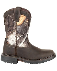 Rocky Boys' Ride FLX Waterproof Western Work Boots - Soft Toe