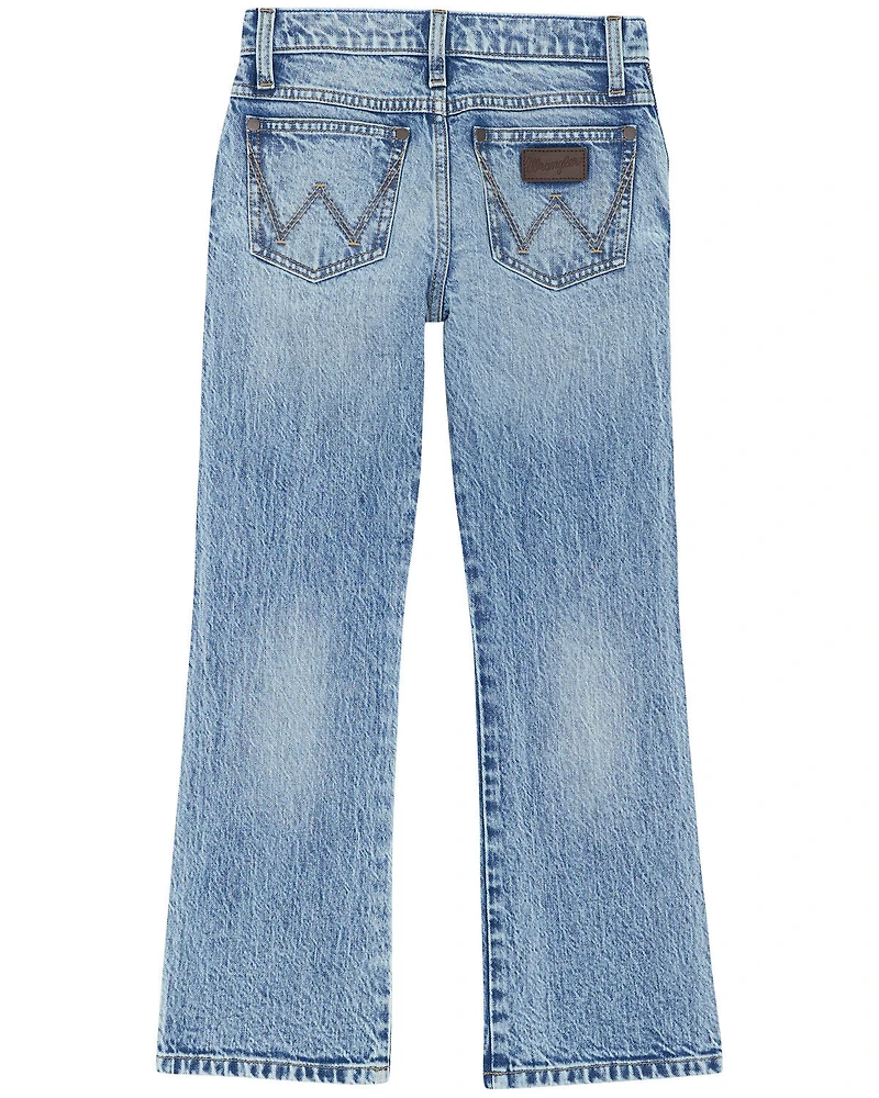 Wrangler Retro Boys' Jones Acid Wash Slim Bootcut Stretch Denim Jeans