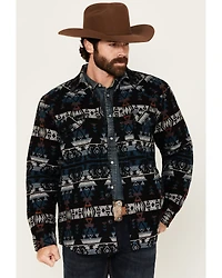 Cody James Men's Beacon Southwestern Print Sherpa Lined Flannel Shirt Jacket