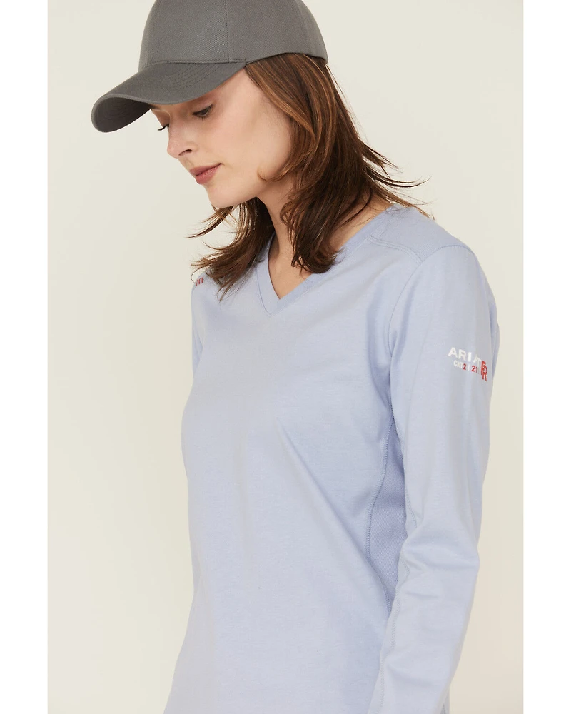 Ariat Women's FR AC Crew Long Sleeve Work Tee