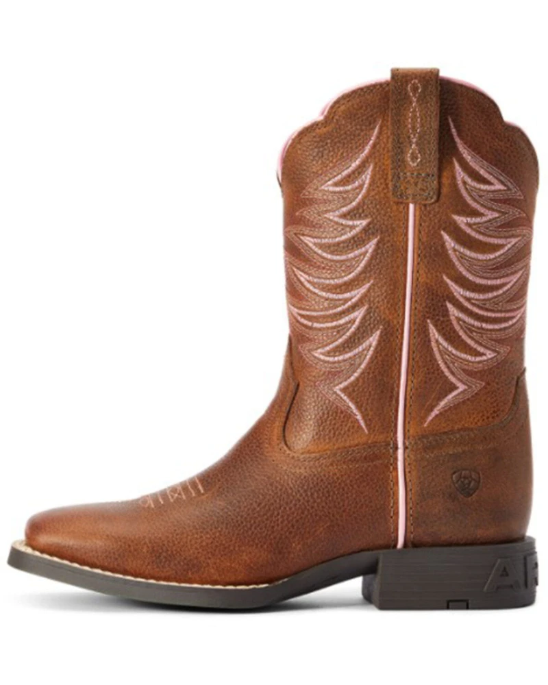 Ariat Girls' Firecatcher Rowdy Western Boots - Broad Square Toe