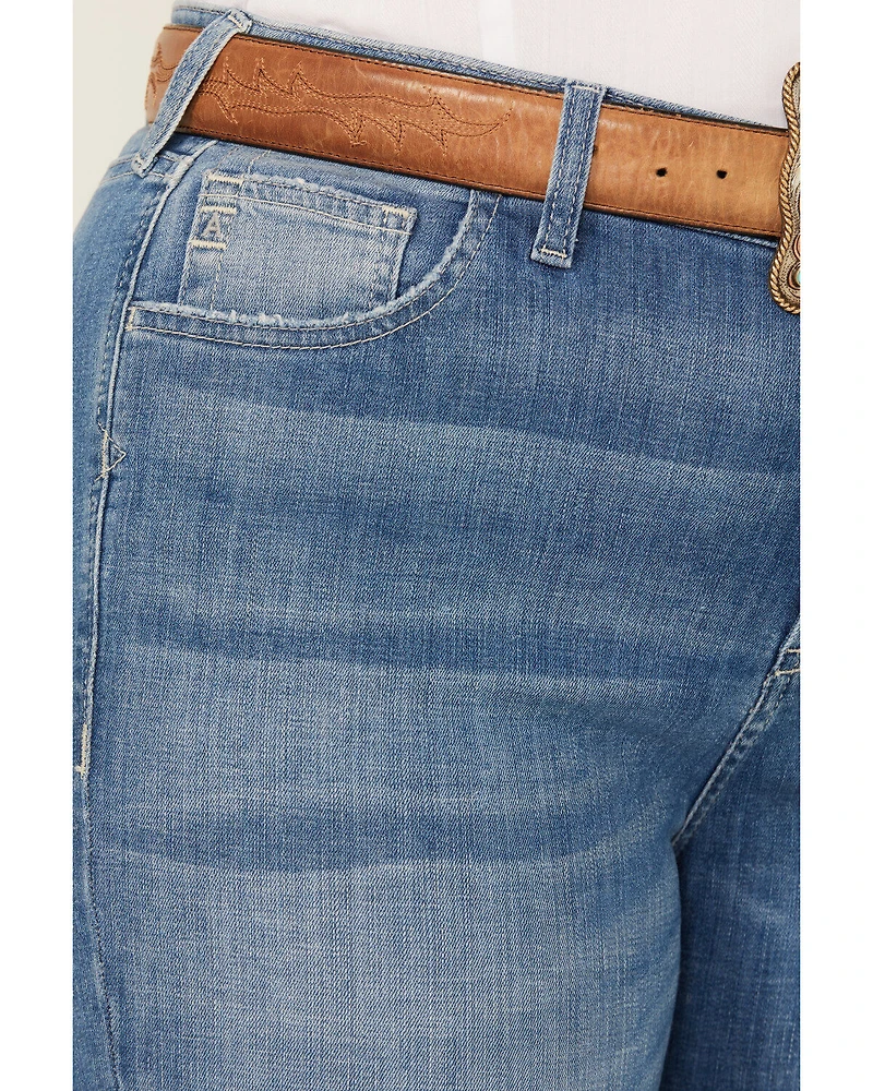Ariat Women's Claire Medium Wash High Rise Slim Trouser Stretch Denim Jeans - Plus