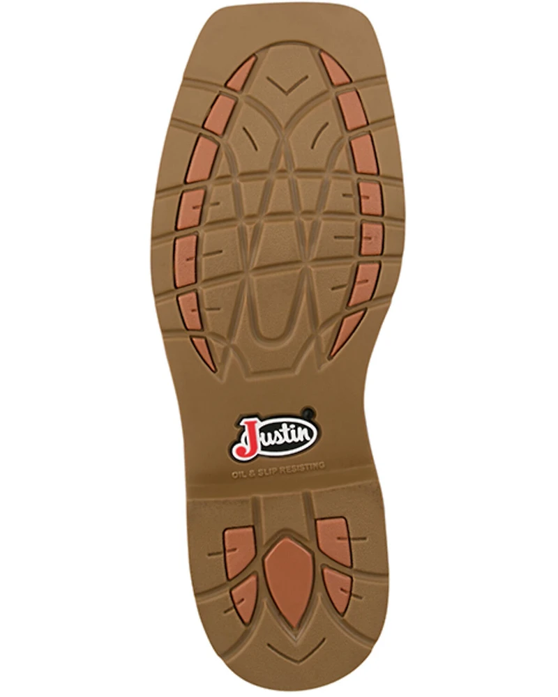 Justin Men's 11" Stampede Daywork Waterproof Work Boots - Steel Toe