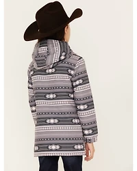 Cruel Girl Girls' Southwestern Stripe Softshell Hooded Jacket