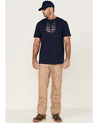 Hawx Men's Patriotic Claw Graphic Work T-Shirt
