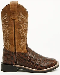 Cody James Boys' Dale Crocodile Print Western Boots - Broad Square Toe