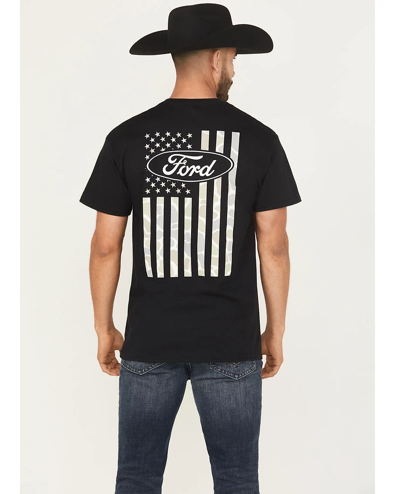 Buckwear Men's Ford Camo Flag Short Sleeve Graphic T-Shirt