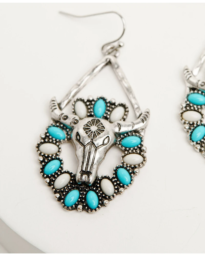 Shyanne Women's Steerhead Teardrop Earrings