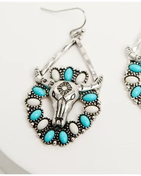 Shyanne Women's Steerhead Teardrop Earrings