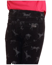 Rock & Roll Denim Girls' Rodeo Print Corduroy Bootcut Jeans