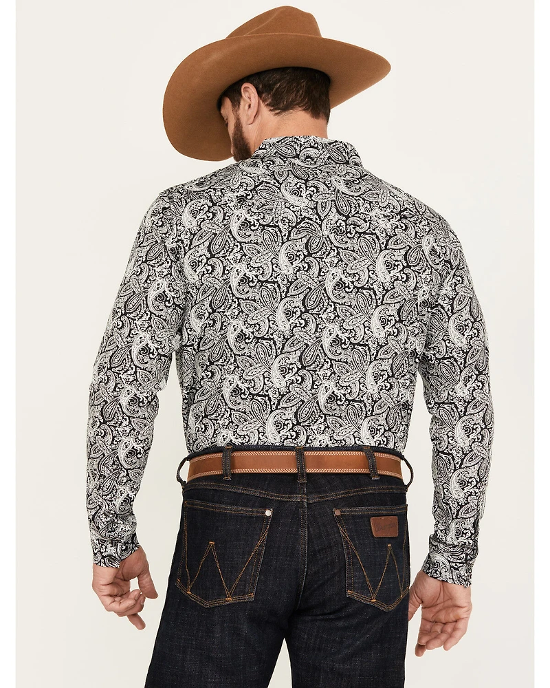 Cody James Men's Mamba Paisley Print Long Sleeve Western Snap Shirt - Big