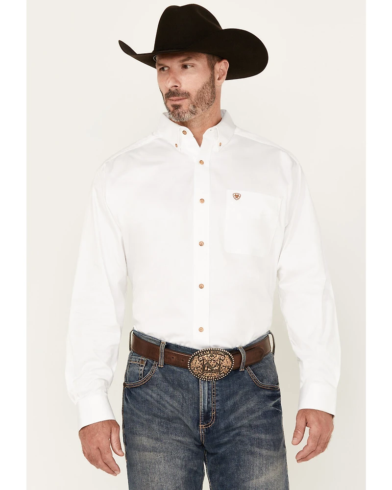 Ariat Men's Solid Twill Long Sleeve Western Shirt - Big & Tall