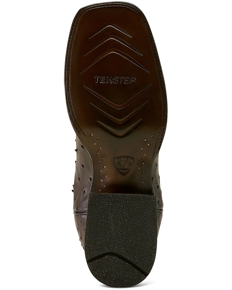 Ariat Men's Classic Cash Exotic Ostrich Western Boots - Broad Square Toe
