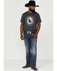 RANK 45® Men's Roper Circle Logo Short Sleeve Graphic T-Shirt