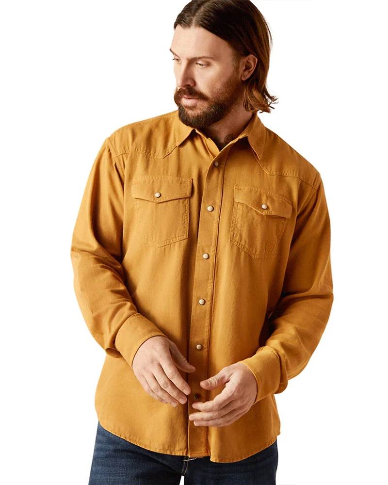 Ariat Men's Jurlington Retro Fit Solid Long Sleeve Snap Western Shirt