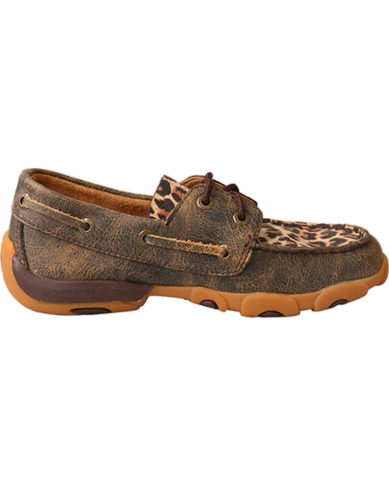 Twisted X Kids' Leopard Printed Moccasins