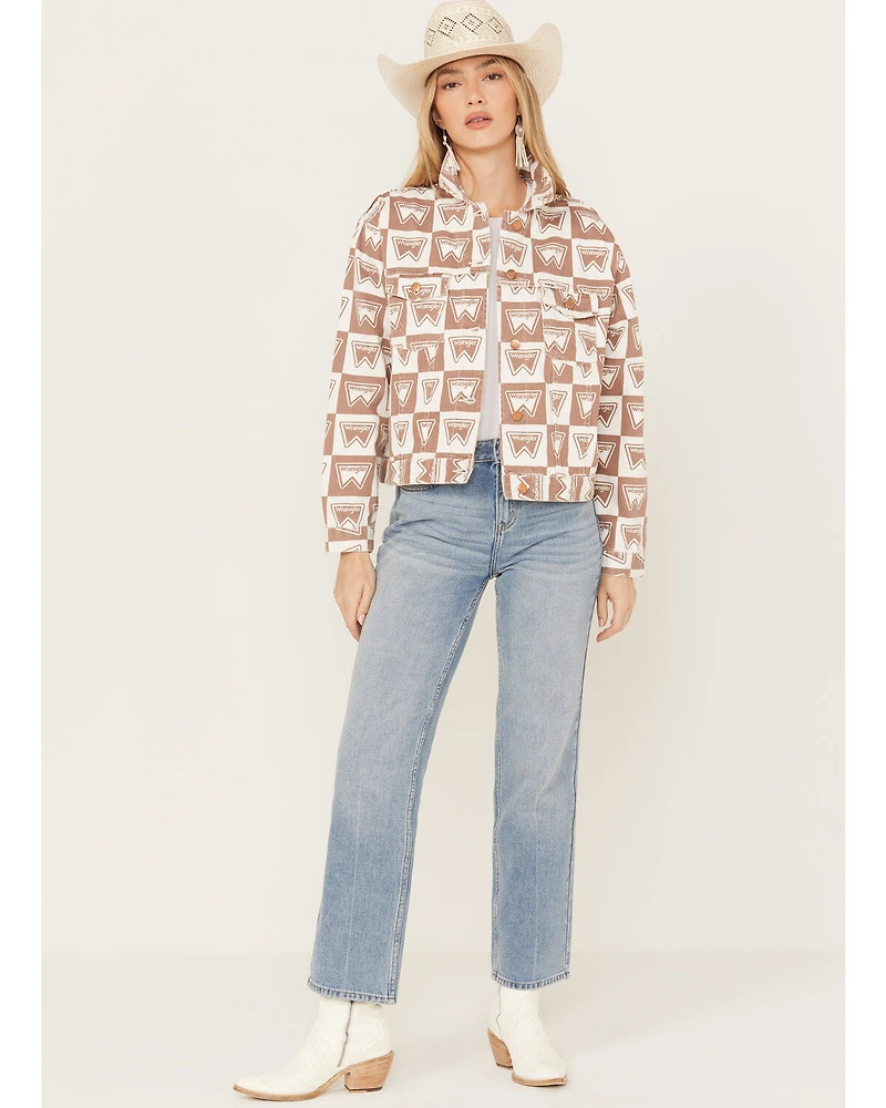Wrangler Women's Heritage Signature Print Cut Off Jacket