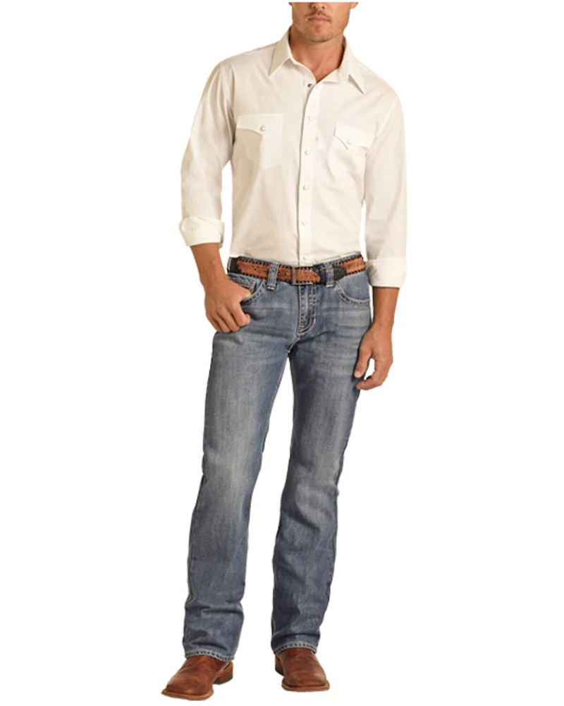 Rock & Roll Denim Men's Pistol Light Wash Slim Straight Reflex Jeans