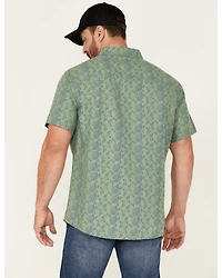 Brothers and Sons Men's Floral Print Short Sleeve Button-Down Western Shirt
