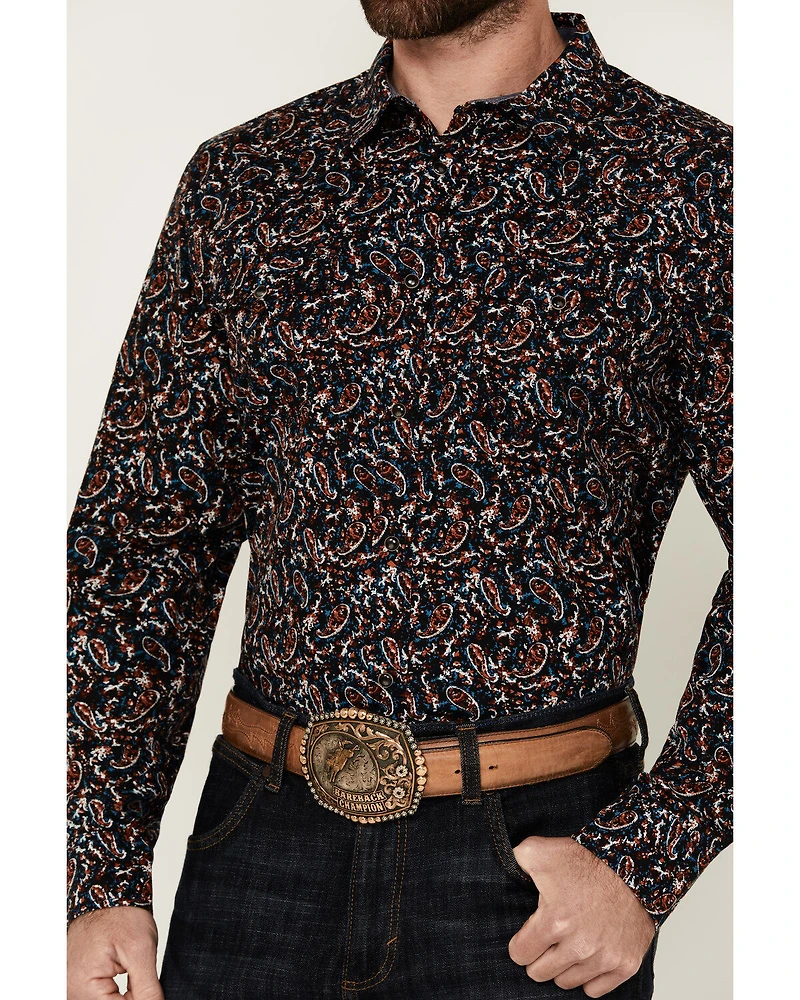 Cody James Men's Take Flight Paisley Print Long Sleeve Snap Western Shirt
