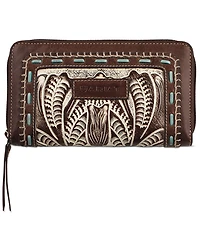 Ariat Women's Rori Buck Lace Tooled Floral Wallet