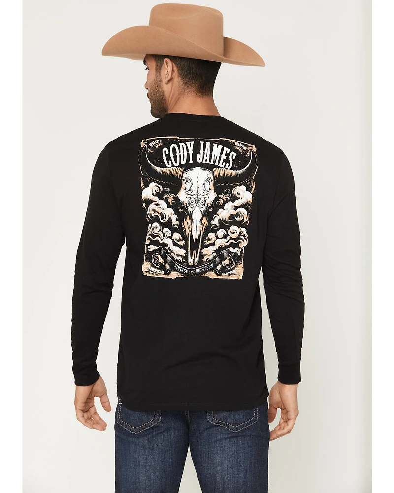 Cody James Men's Steerhead Long Sleeve Graphic T-Shirt