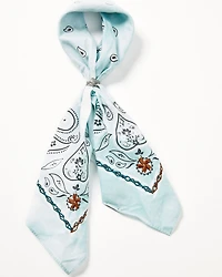 Idyllwind Women's Margo Lane Bandana Bolo Pastel Blue Necklace