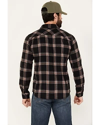Brixton Men's Bowery Stretch Plaid Print Long Sleeve Button-Down Flannel Shirt