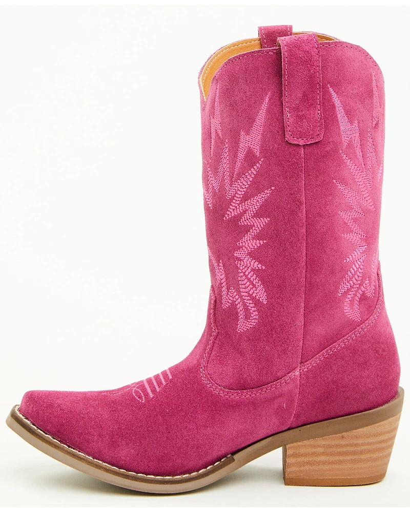 Dingo Little Girls' Thunder Road Suede Western Boots - Snip Toe