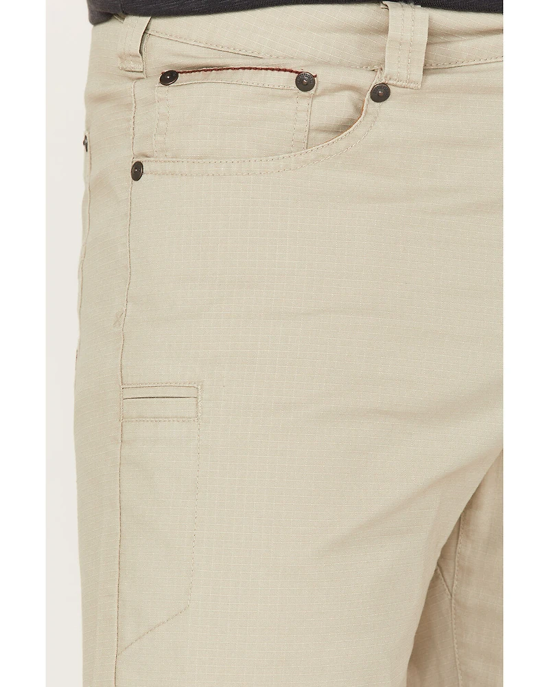 Brothers and Sons Men's Weathered Ripstop Stretch Slim Straight Pants