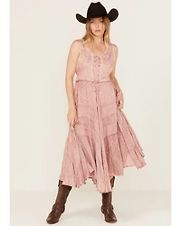 Scully Women's Lace-Up Jacquard Midi Dress