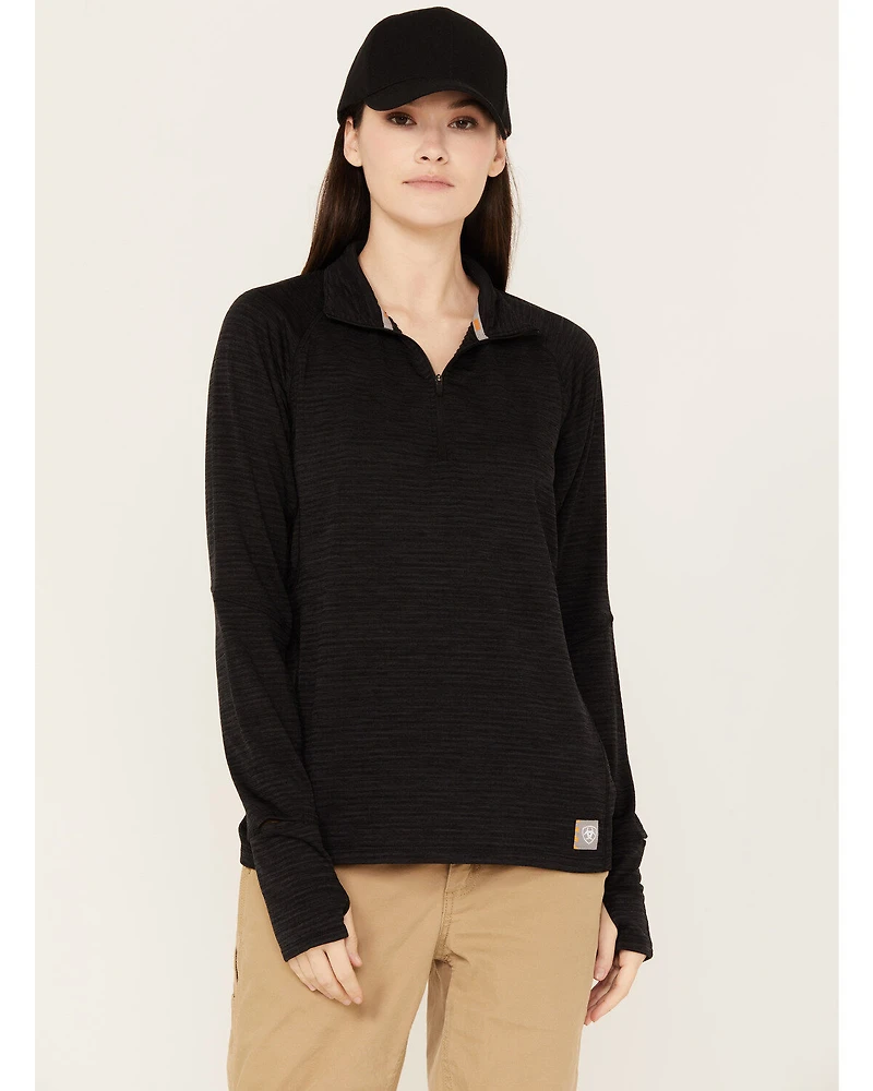 Ariat Women's Rebar 1/4 Zip Long Sleeve Work Shirt