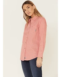 Ariat Women's Boot Barn Exclusive FR Sofia Geo Print Long Sleeve Button Down Work Shirt