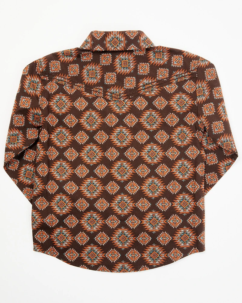 Cody James Toddler Boys' Bite The Bullet Southwestern Print Long Sleeve Western Shirt