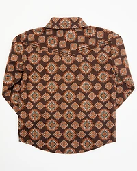 Cody James Toddler Boys' Bite The Bullet Southwestern Print Long Sleeve Western Shirt