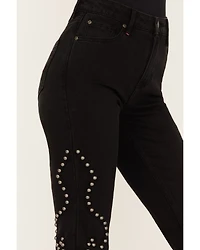 Idyllwind Women's Alameda High Risin Studded Stretch Flare Jeans