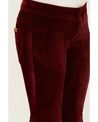 Rock & Roll Denim Girls' Velvet Stretch Button Flare Jeans